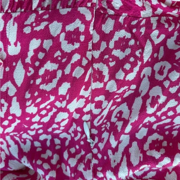 Zara Pink Leopard Print Cut Out Puff Sleeve Mini Dress M - Picture 8 of 14